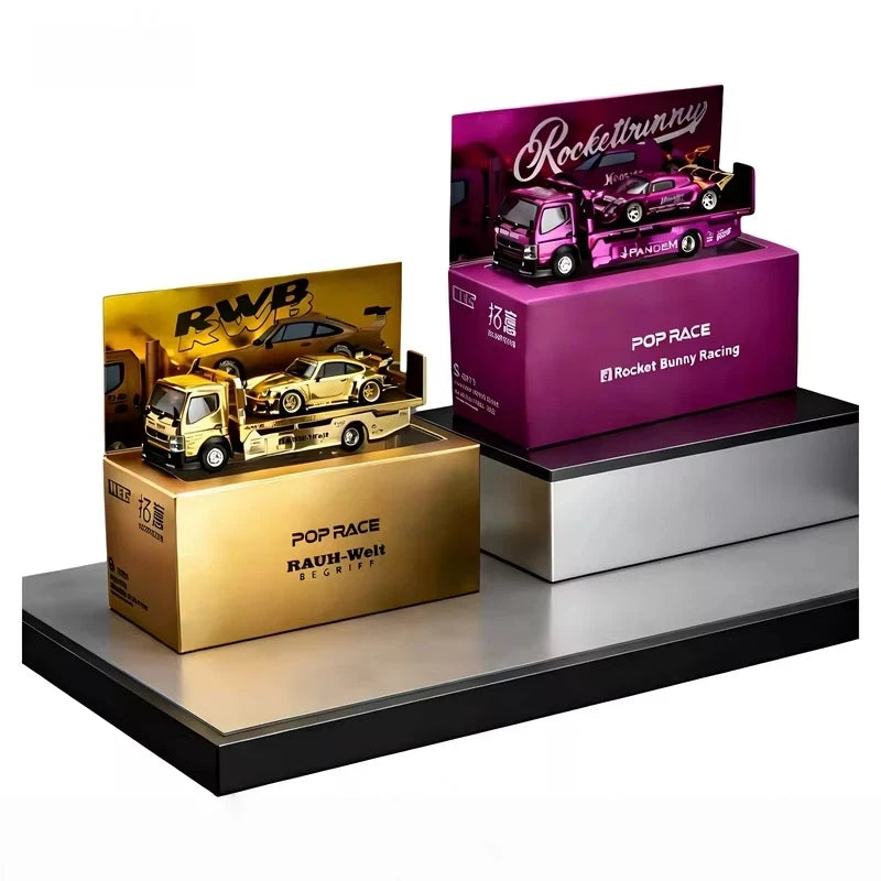 Lookrover Pop Race Xcartoys 1:64 RWB 930 Pandem Elise Truck Box Set HEC 2026 Diecast Gift