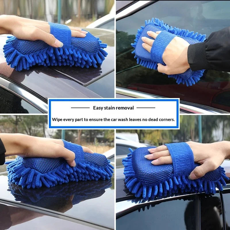 Lookrover Microfiber Car Wash Gloves Ultra Absorbent Scratch-Free Auto Cleaning Tool 1/2pcs