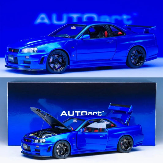 Lookrover AUTOart 1:18 Nissan R34 NISMO GT-R Z-TUNE Sports Car Diecast Model Static Display Gift