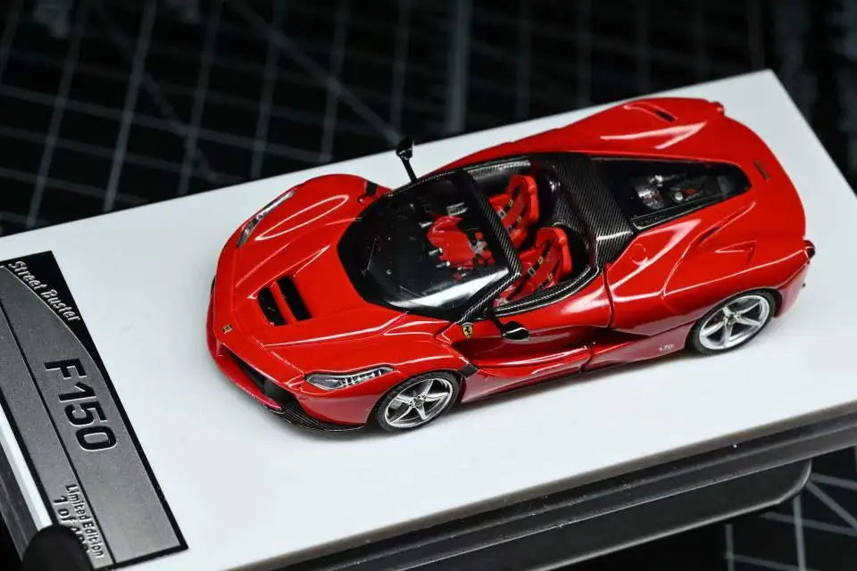 Lookrover Street Buster LaFerrari F150 1:64 Alloy Die-Cast Car Model Red with Extra Wheels