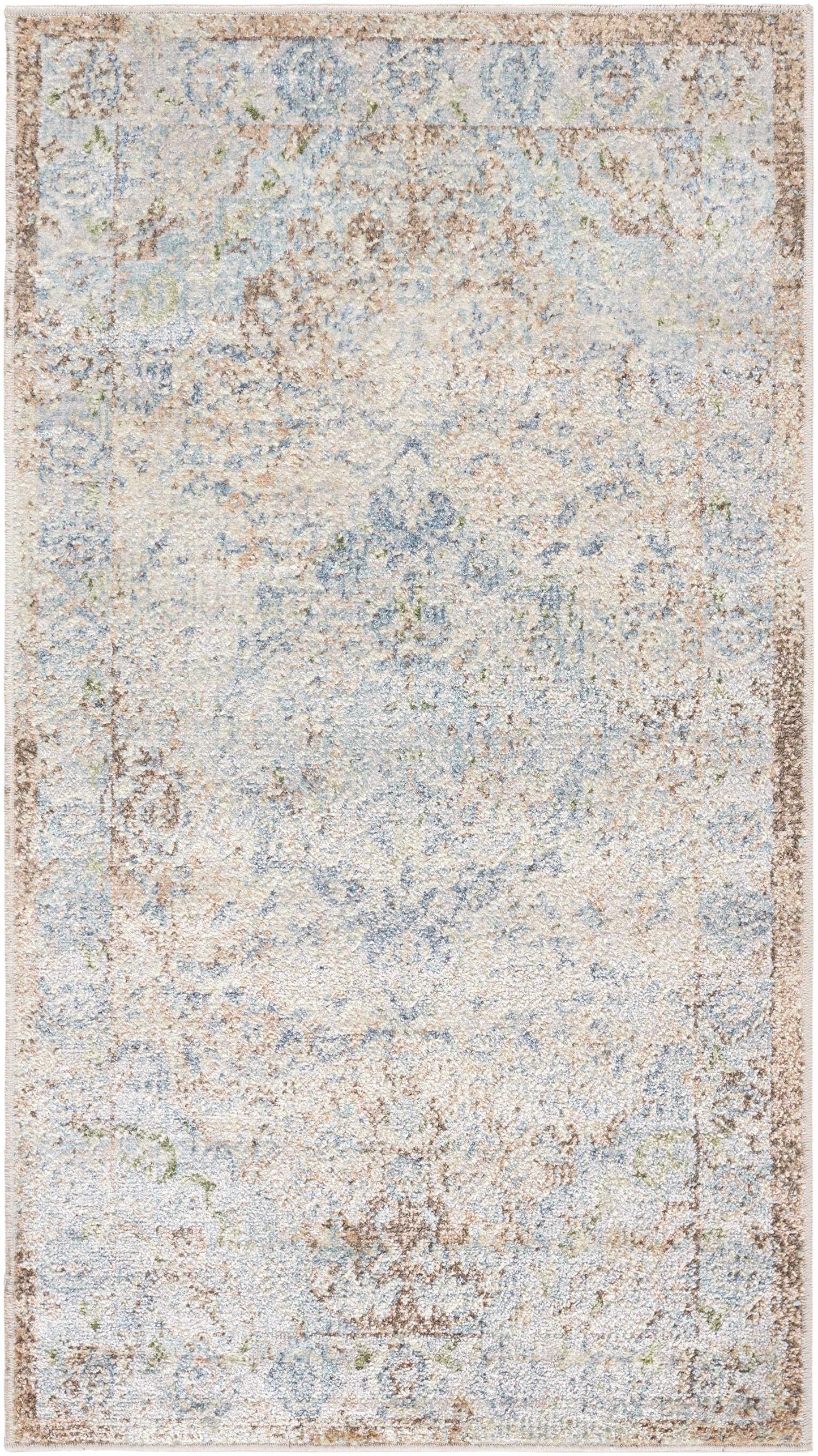 Aurum Blue Washable Area Rug - Clearance