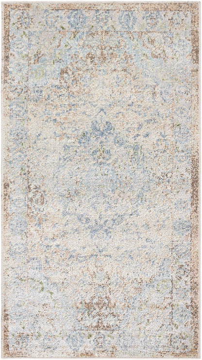 Aurum Blue Washable Area Rug - Clearance