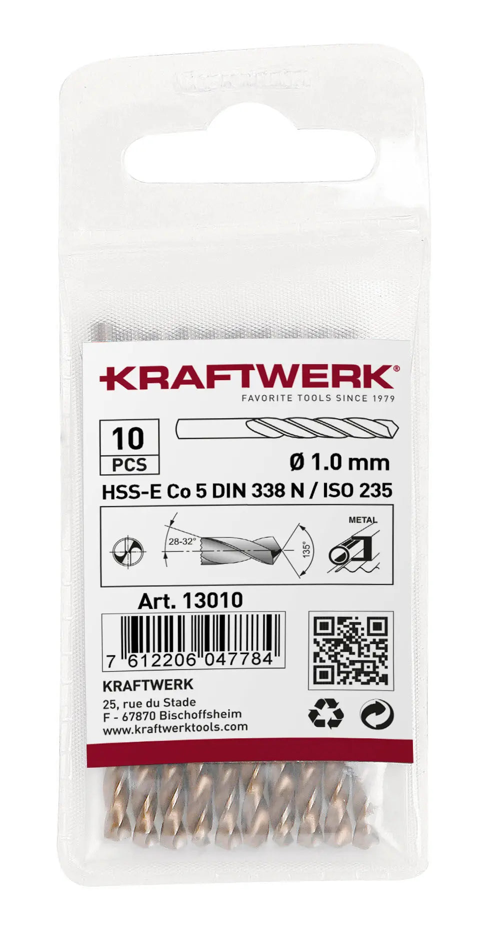spiralbohrer hss-e co 5 din 338 ø 7.5 mm