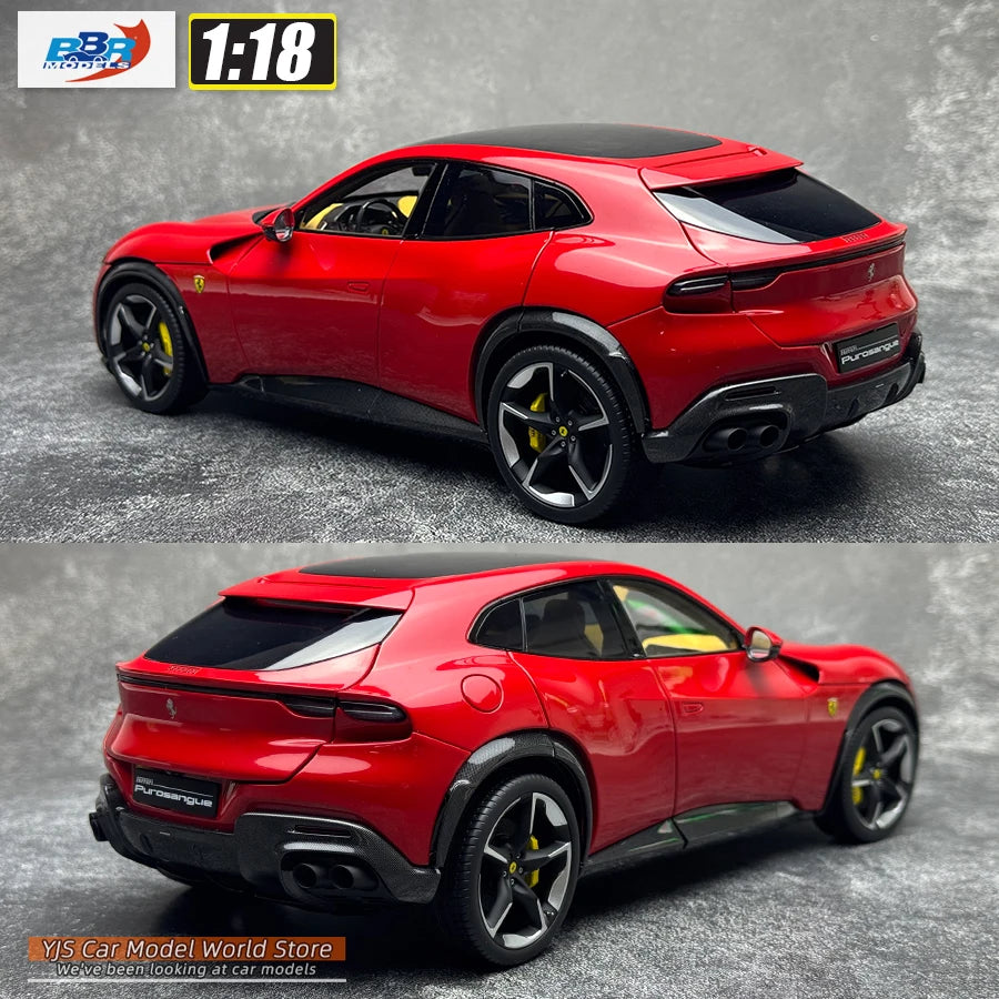 Lookrover BBR 1:18 Ferrari Purosangue Rosso Corsa Panoramic Roof Diecast Model Holiday Gift