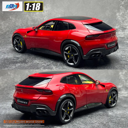 Lookrover BBR 1:18 Ferrari Purosangue Rosso Corsa Panoramic Roof Diecast Model Holiday Gift
