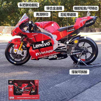 Maisto 1/6 Ducati Desmosedici GP #63 Motorcycle Model Toy Vehicle Collection Autobike Shork-Absorber Off Road Autocycle Toy Car