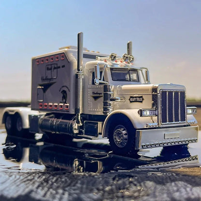 Lookrover Peterbilt 389 1:24 Alloy Truck Diecast Light Sound Open Doors Suspension Collectible Gift