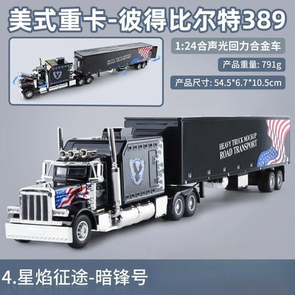 Lookrover Peterbilt 389 American Heavy-Duty Truck 1:24 Alloy Simulation Hobby Collecting Children Gift