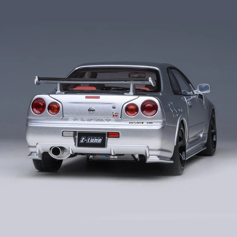 Lookrover AUTOart 1:18 Nissan R34 NISMO GT-R Z-TUNE Sports Car Diecast Model Static Display Gift