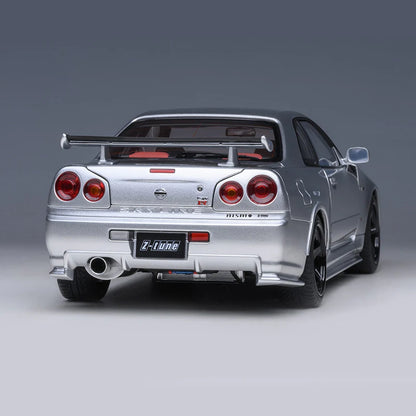Lookrover AUTOart 1:18 Nissan R34 NISMO GT-R Z-TUNE Sports Car Diecast Model Static Display Gift
