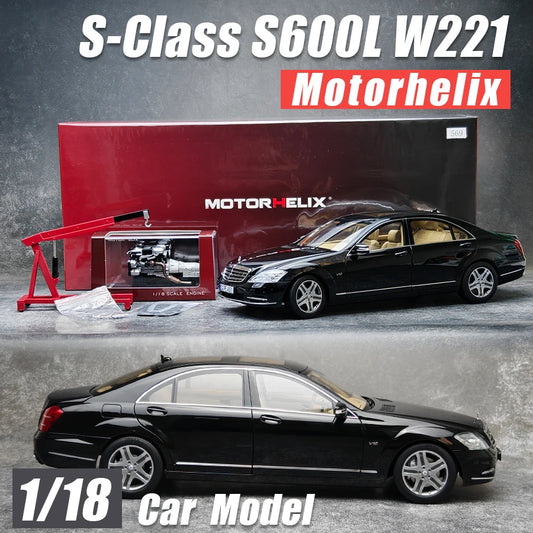 Lookrover Motorhelix 1:18 Mercedes-Benz S600L W221 S-Class Diecast Metal Car Model Display Gift