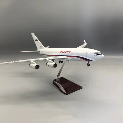 Lookrover Russian Il-96 Airplane Model Toy 46cm with Landing Gear Lights Display Gift