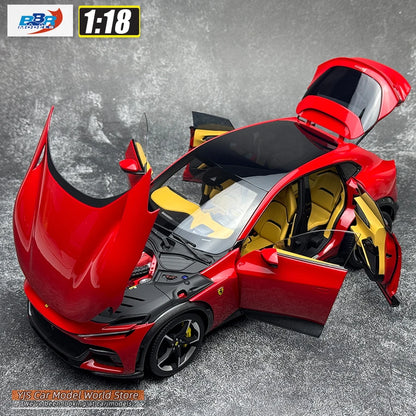 Lookrover BBR 1:18 Ferrari Purosangue Rosso Corsa Panoramic Roof Diecast Model Holiday Gift