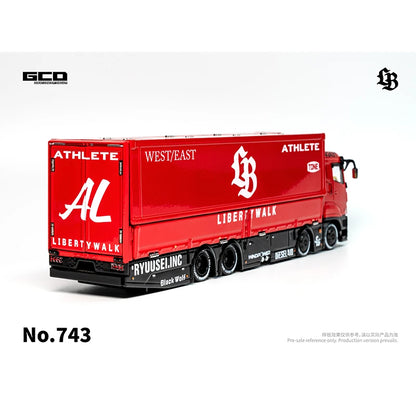 Lookrover GCD 1:64 LBWK Mitsubishi Fuso Container Truck Double Authorization Alloy Diecast Model