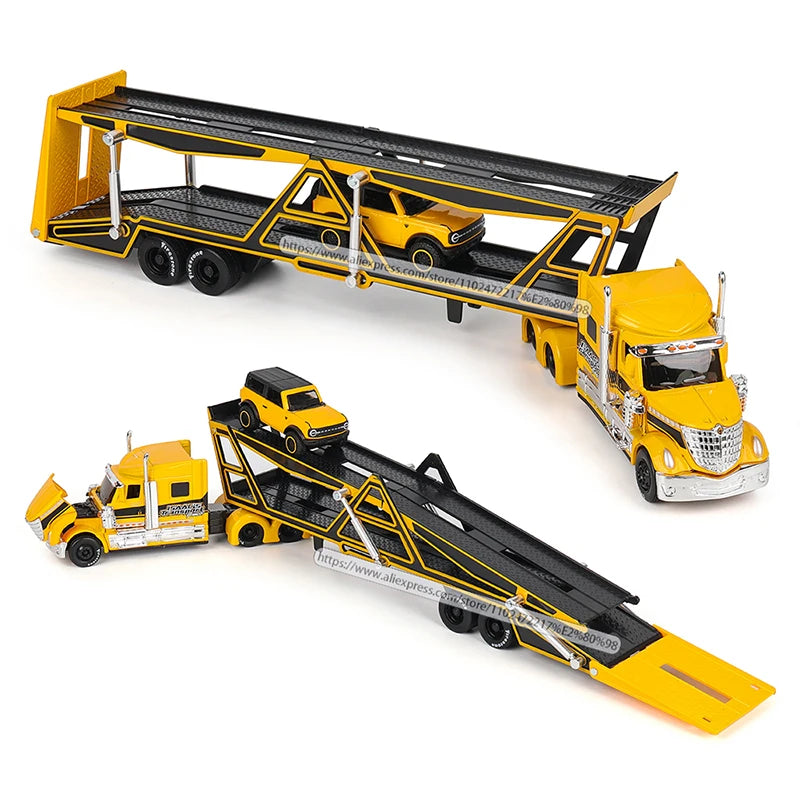 Lookrover Maisto 1:64 1993 International LoneStar 454 Transport Trailer Alloy Simulation Model Collection