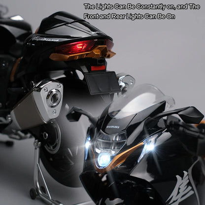 Lookrover Suzuki Hayabusa 1:6 Scale Motorcycle Model Toy Shock Absorption Sprayable Boys Hobby