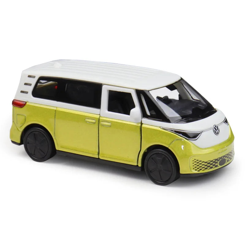 WELLY 1:36 Volkswagen ID. Buzz Pull-Back Alloy Die-cast Model, Officially Licensed Electric Bus Replica for Collectors & Display