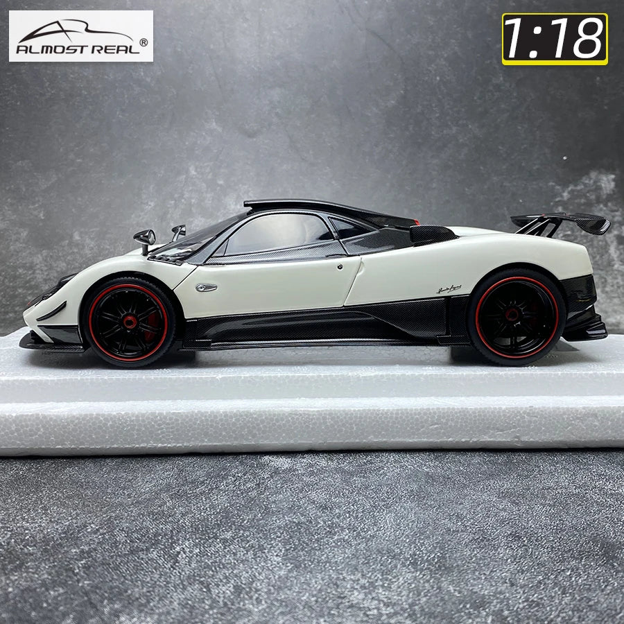 Almost Real AR 1/18 Pagani Zonda Cinque Coupe 2009  Bianco Benny  Metal model car  Give a friend a birthday present