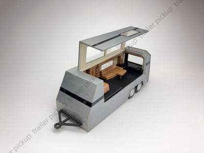 Lookrover DM 1:64 Tesla Cybertruck EV Pickup Trailer Diecast Model Limited Edition Alloy Collection
