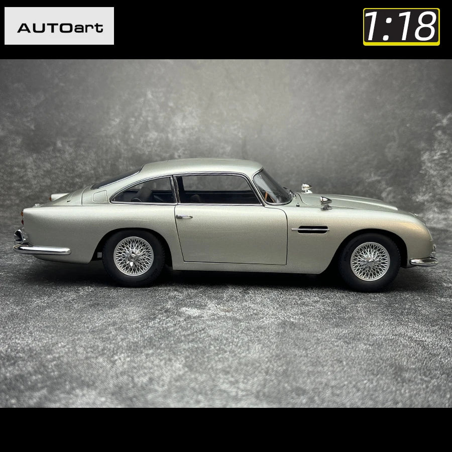 Lookrover Autoart 1:18 Aston Martin DB5 Goldfinger Silver Full-Open Doors Diecast Model