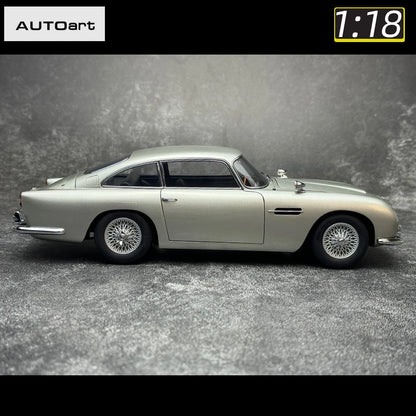 Lookrover Autoart 1:18 Aston Martin DB5 Goldfinger Silver Full-Open Doors Diecast Model