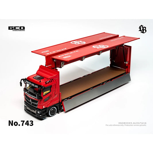 Lookrover GCD 1:64 LBWK Mitsubishi Fuso Container Truck Double Authorization Alloy Diecast Model