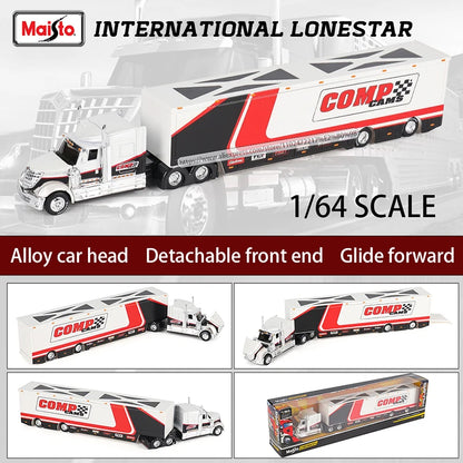 Lookrover Maisto 1:64 1993 International LoneStar 454 Transport Trailer Alloy Simulation Model Collection