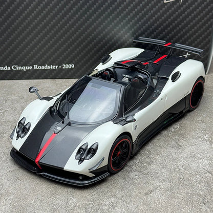 Almost Real AR 1/18 Pagani Zonda Cinque Coupe 2009  Bianco Benny  Metal model car  Give a friend a birthday present