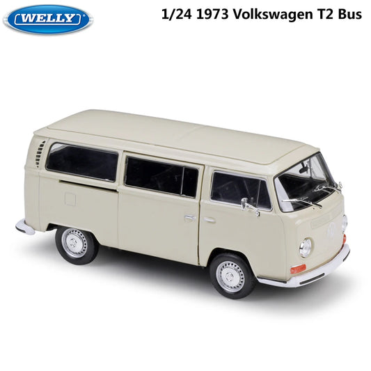 Lookrover WELLY 1:24 Volkswagen T2 Bus 1972 Diecast Alloy Classic Car Model Toy Kid Gift Collection