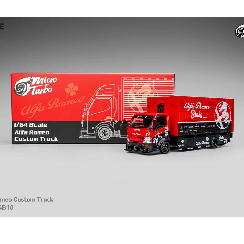 Micro Turbo 1/64 FullDrop Flatbed Modified Trailer Rocket Bunny Conquest Alloy Car Model Simulation Static Display Car Boy Gift