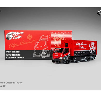 Micro Turbo 1/64 FullDrop Flatbed Modified Trailer Rocket Bunny Conquest Alloy Car Model Simulation Static Display Car Boy Gift