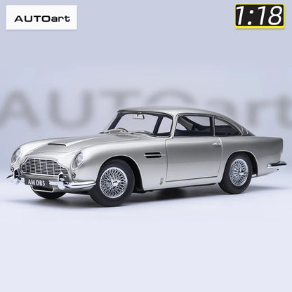 Lookrover Autoart 1:18 Aston Martin DB5 Birch Silver Full-Open Doors Diecast Sports Car Model