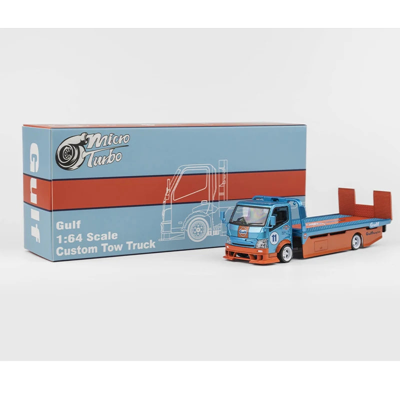 Micro Turbo 1/64 FullDrop Flatbed Modified Trailer Rocket Bunny Conquest Alloy Car Model Simulation Static Display Car Boy Gift