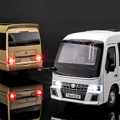 Lookrover Coaster 1:32 Alloy Bus Passenger Coach Diecast Sound Light Simulation Collection Toy Gift