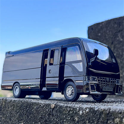 Lookrover Coaster 1:32 Alloy Bus Passenger Coach Diecast Sound Light Simulation Collection Toy Gift