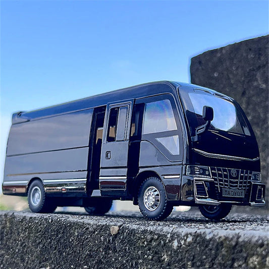 Lookrover Coaster 1:32 Alloy Bus Passenger Coach Diecast Sound Light Simulation Collection Toy Gift