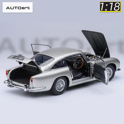 Lookrover Autoart 1:18 Aston Martin DB5 Birch Silver Full-Open Doors Diecast Sports Car Model