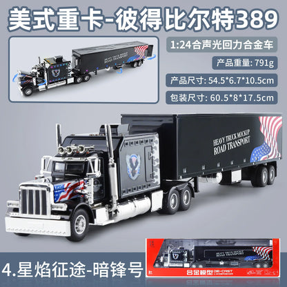 Lookrover Peterbilt 389 American Heavy-Duty Truck 1:24 Alloy Simulation Hobby Collecting Children Gift
