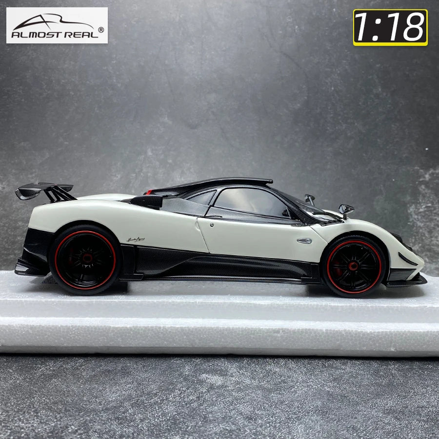 Almost Real AR 1/18 Pagani Zonda Cinque Coupe 2009  Bianco Benny  Metal model car  Give a friend a birthday present