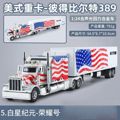 Lookrover Peterbilt 389 American Heavy-Duty Truck 1:24 Alloy Simulation Hobby Collecting Children Gift