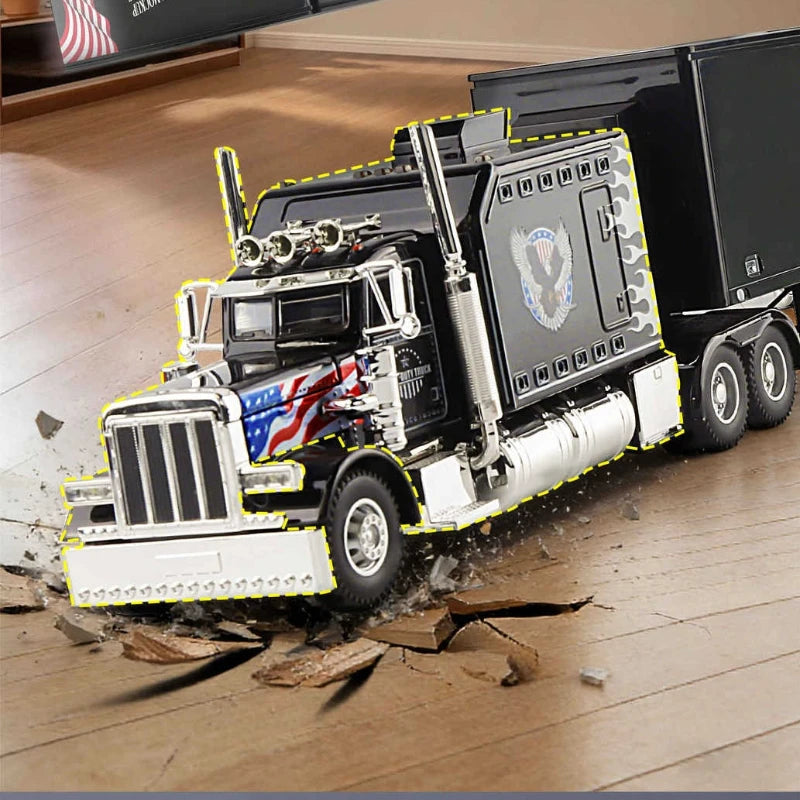 Lookrover Peterbilt 389 American Heavy-Duty Truck 1:24 Diecast Metal Simulation Toy Gift