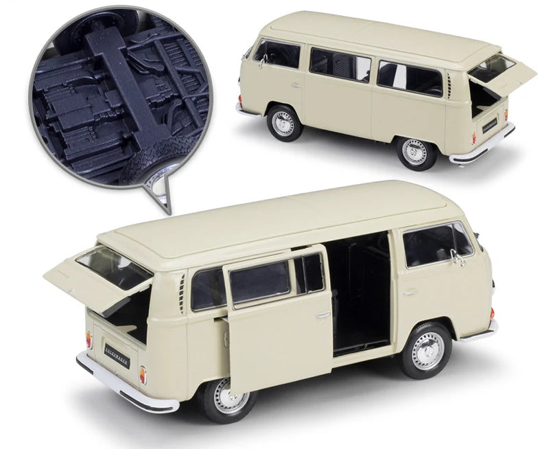 Lookrover WELLY 1:24 Volkswagen T2 Bus 1972 Diecast Alloy Classic Car Model Toy Kid Gift Collection