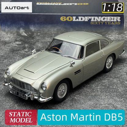 Lookrover Autoart 1:18 Aston Martin DB5 Goldfinger Silver Full-Open Doors Diecast Model
