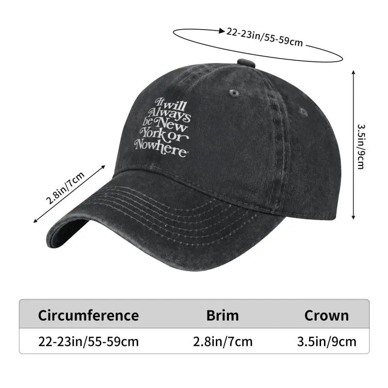 Lookrover Personalized New York Cotton Baseball Cap Adjustable Dad Hat Unisex Outdoor Autumn