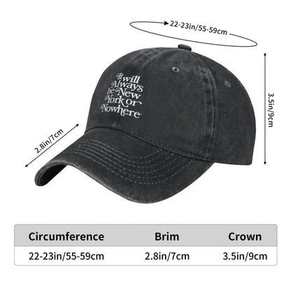 Lookrover Personalized New York Cotton Baseball Cap Adjustable Dad Hat Unisex Outdoor Autumn