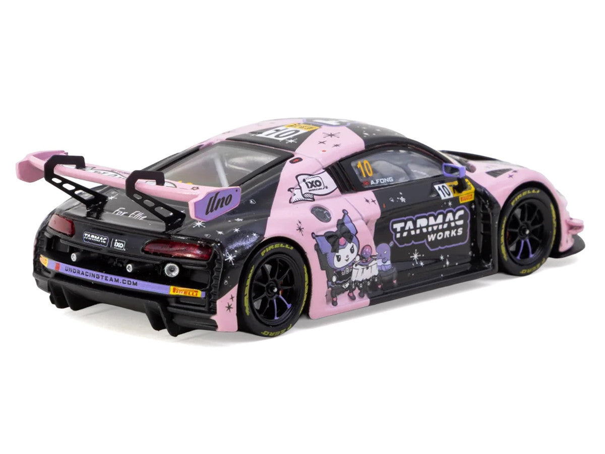 Audi R8 LMS GT3 evo II #10 Adderly Fong "Uno Racing Team - Kuromi" "Macau GT Cup - FIA GT World Cup" (2024) with A4 Poster "Hobby43" Series 1/43 Diecast Model Car by Tarmac Works