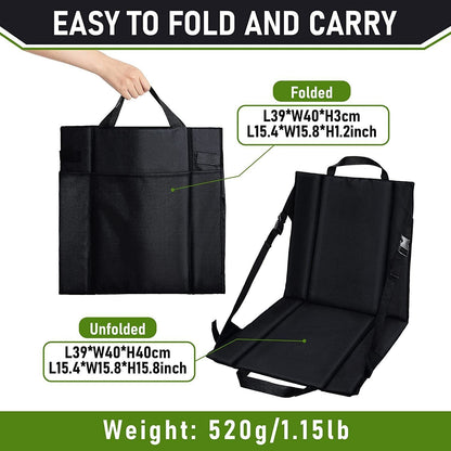 Bleacher Seats, Cloth Adjustable Stadium Seat, Foldable Stadium Seats, Portable Stadium Seat with Backrest