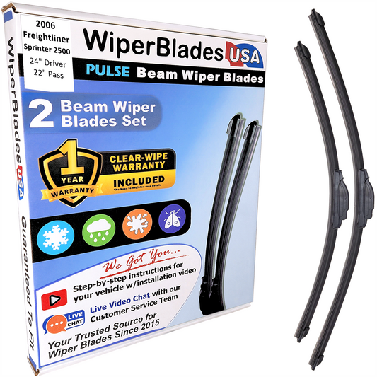 2006 Freightliner Sprinter 2500 Wiper Blades w/1yr Warranty (Set of 2) Wipers