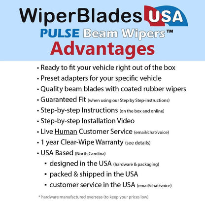 2003 Freightliner Sprinter 2500 Wiper Blades w/1yr Warranty (Set of 2) Wipers