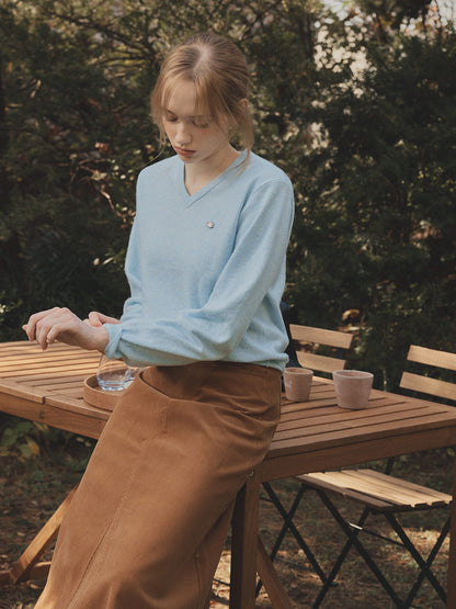Tudet Corduroy Maxi Long Skirt